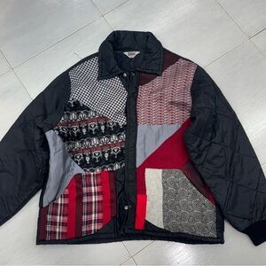 Vintage Big Smith union made patchwork quilted jacket.   art to wear movement